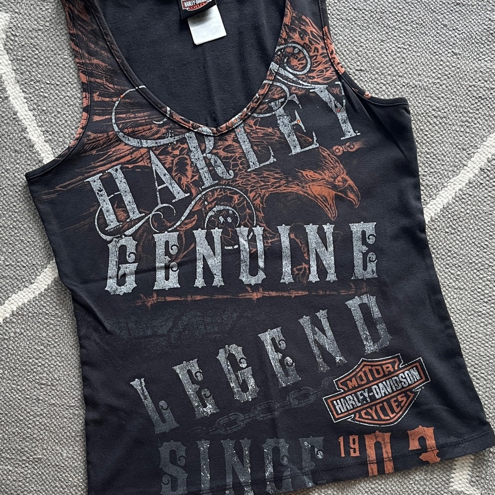 Harley-Davidson Port Charlotte, FL Black and Orange Graphic Tank